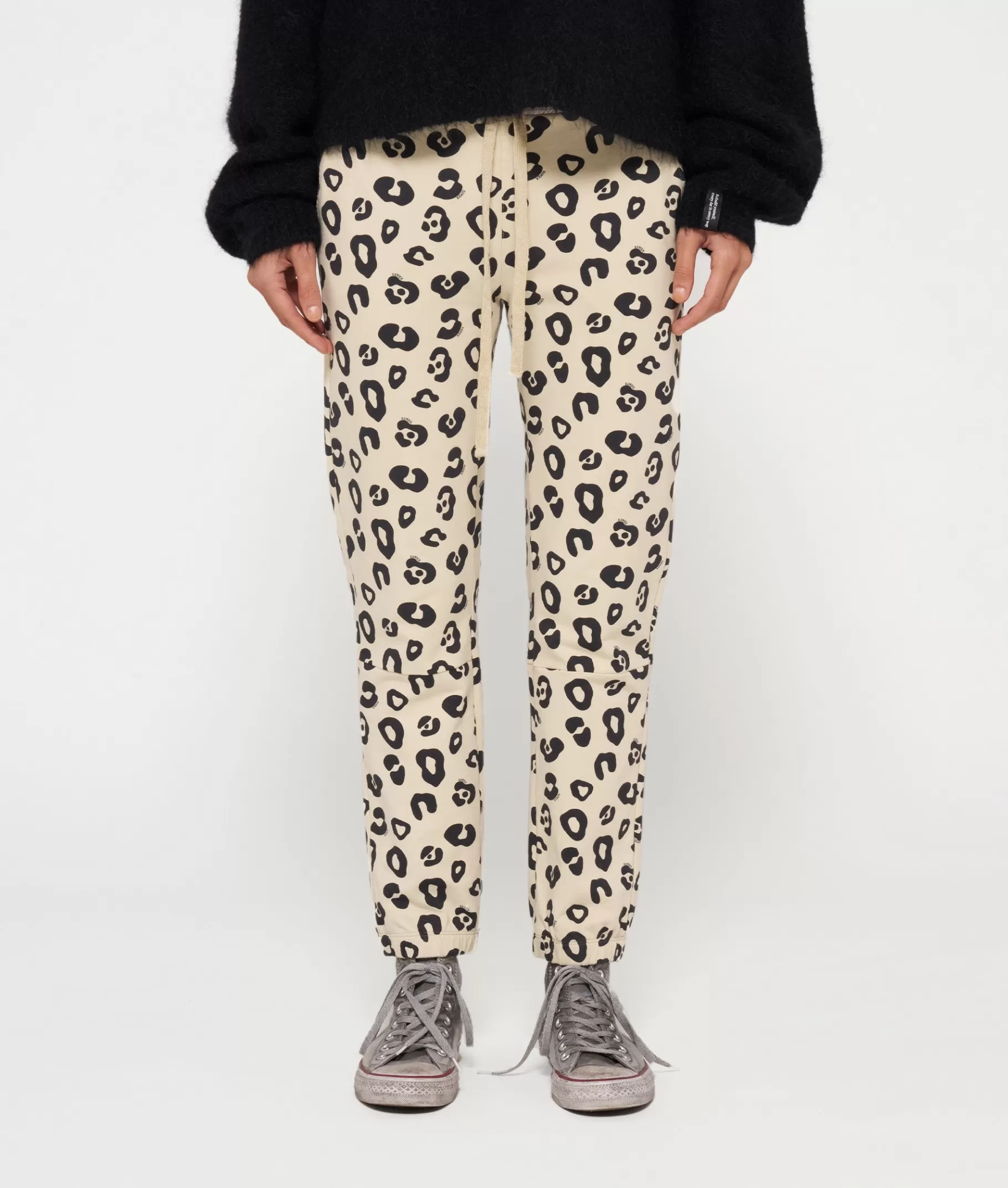 10DAYS cropped jogger leopard