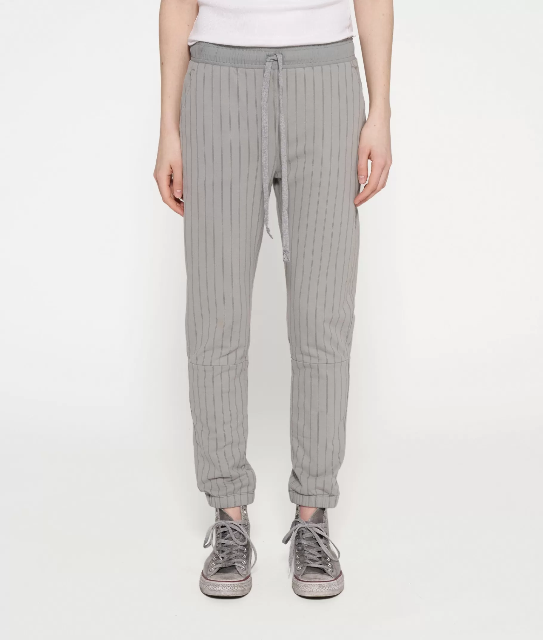 10DAYS cropped jogger pinstripe