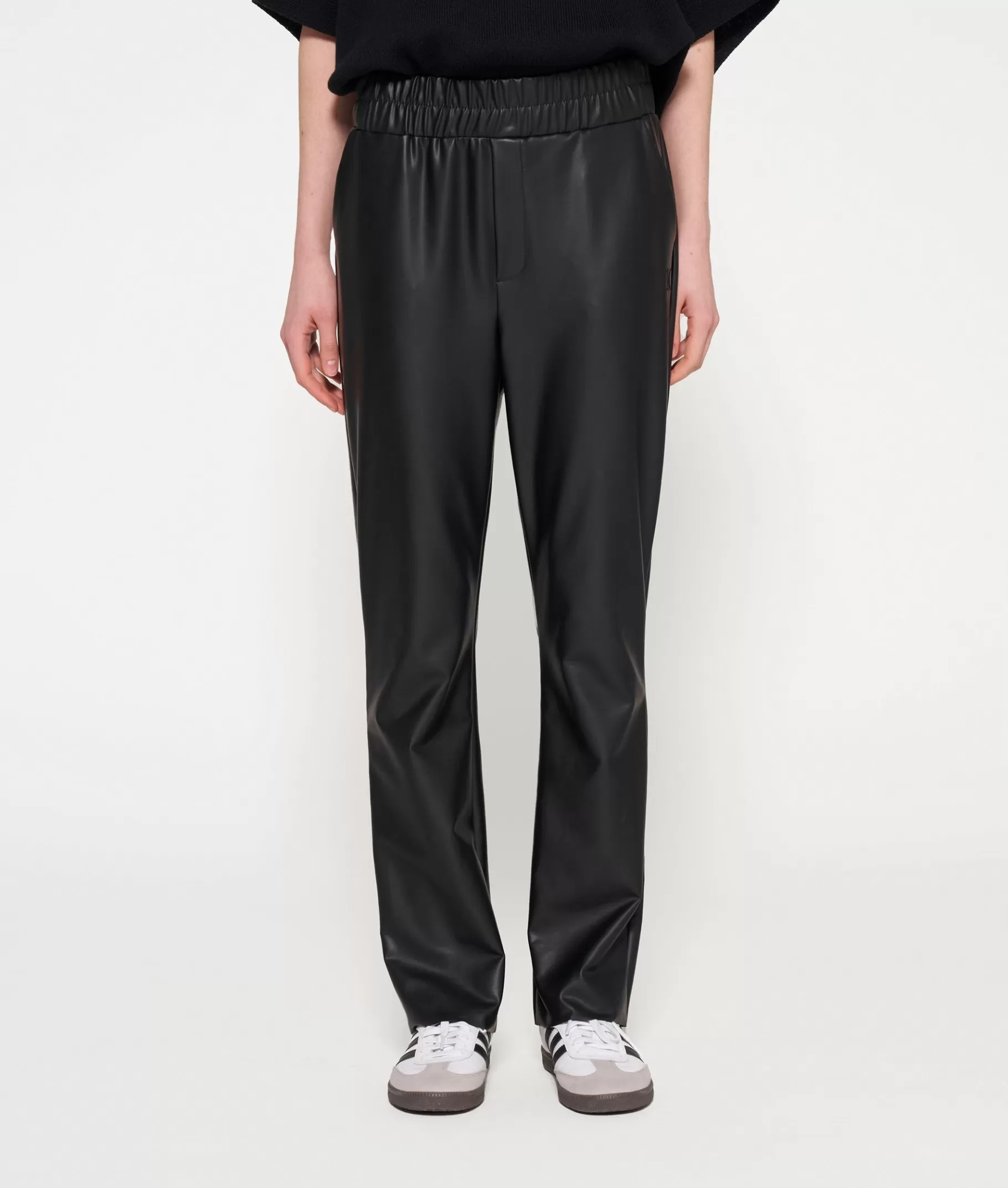 10DAYS leather look flared pants