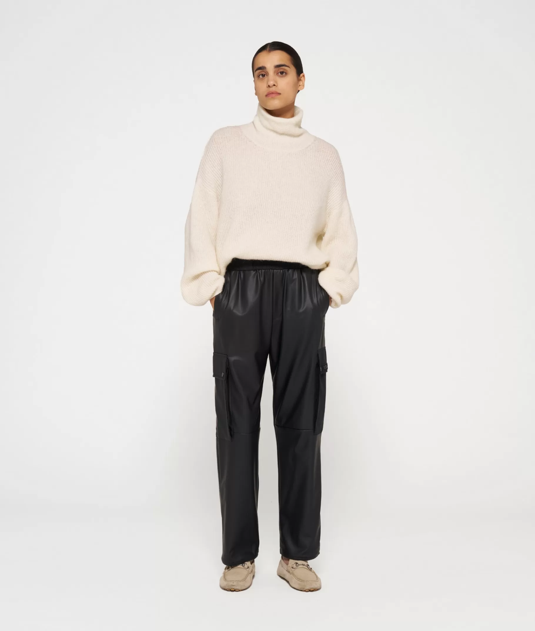 10DAYS leatherlook cargo pants