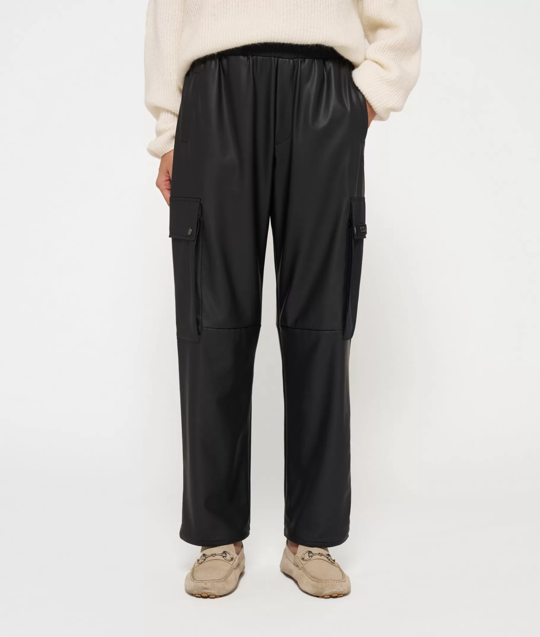 10DAYS leatherlook cargo pants