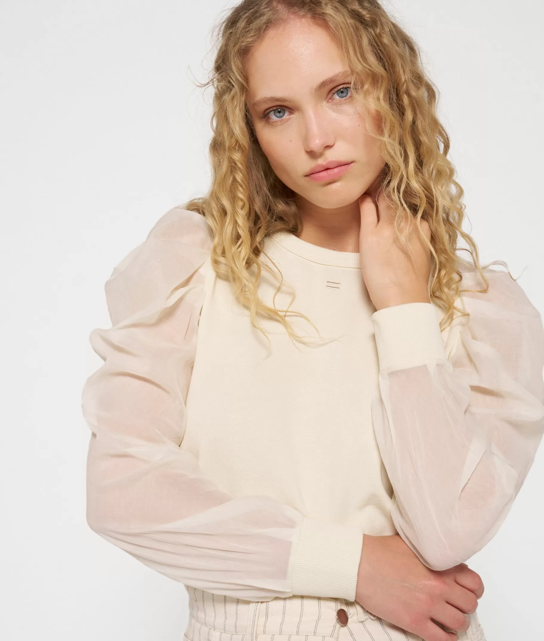 10DAYS soft sweater puff sleeve