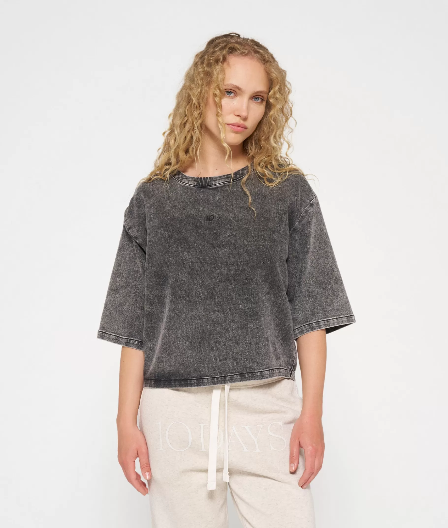 10DAYS tee jog denim