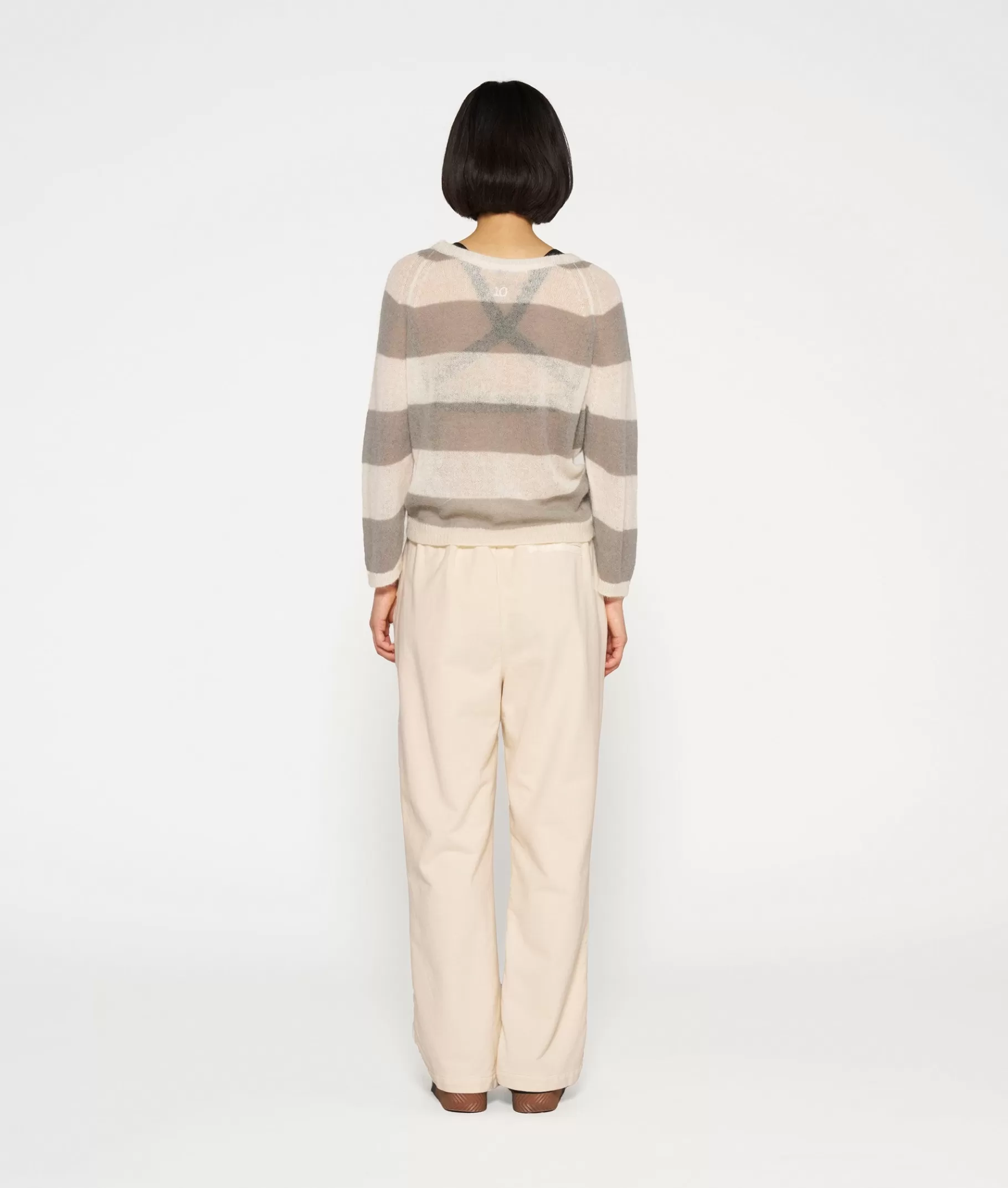10DAYS thin knit sweater stripes