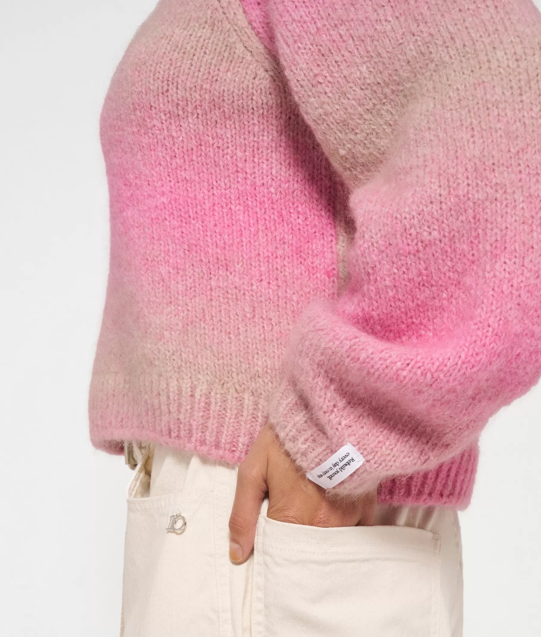 10DAYS v-neck sweater gradient knit