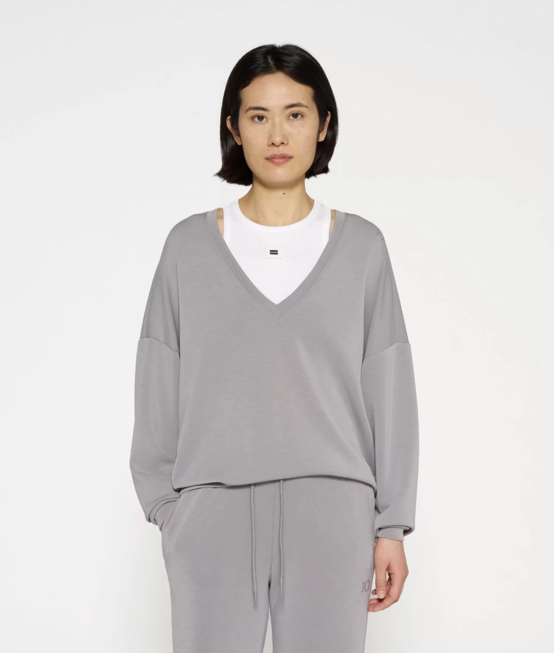 10DAYS v-neck sweater scuba